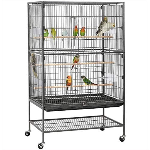 Yaheetech 52-inch Wrought Iron Standing Large Flight King Bird Cage for Cockatiels African Grey Quaker Amazon Sun Parakeets Green Cheek Conures...