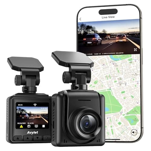 Dash Cam WiFi 2K, Car Camera with APP, External GPS, 1.5'' IPS Screen, Front Dash Camera for Cars, Mini Dashcams, WDR Night Vision, 24H Parking...