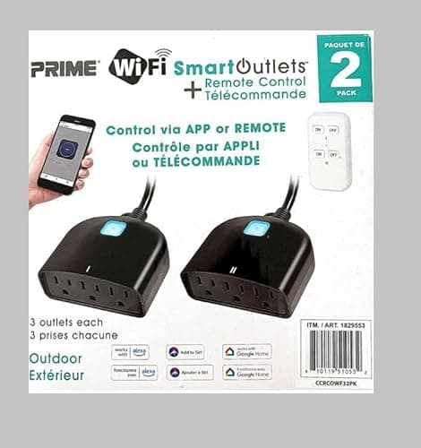 Prime 3 Socket | WiFi and Remote | Plug n Play (2 Pack) | Best Value for Money | 6 Sockets in one Pack