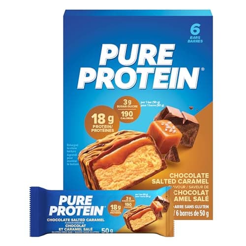 Pure Protein Bars - Nutritious, Gluten Free bar, made with Whey protein blend - low sugar, protein snack. Deliciously satisfying. Made in Canada,...