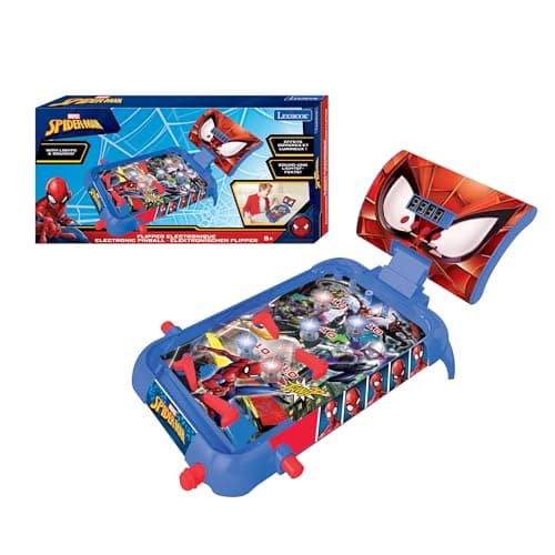 LEXiBOOK Marvel Spider-Man, Flipper électronique sur table, Jeu d'action et de réflexe pour enfants et famille, Écran LCD, Effets lumineux et sonores,...