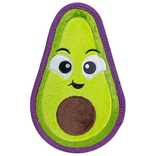 Outward Hound Tough Skinz Jouet couinant durable pour chien avec deux couches résistantes, avocat, vert, taille M