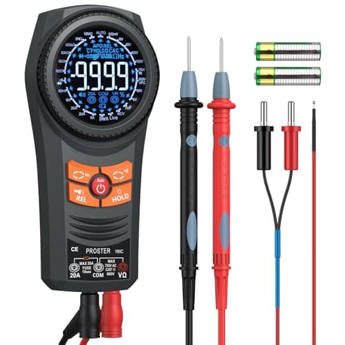 Proster Multimeter TRMS 6000 Counts Multi Meter with DC/AC Voltage DC/AC Current NCV Temperature Capacitance Resistance Diode Continuity Voltage...
