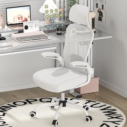 Mimoglad Office Chair, Comfy Desk Chair, High Back Ergonomic Computer Chair with Lumbar Support & Headrest, Flip-up Armrests for Guitar Playing,...