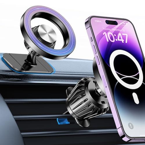 Kaistyle pour support de voiture Magsafe【20 aimants les plus puissants】Support de téléphone magnétique pour support de téléphone de voiture, tableau de bord【360°】Support de téléphone portable pour accessoires de voiture...