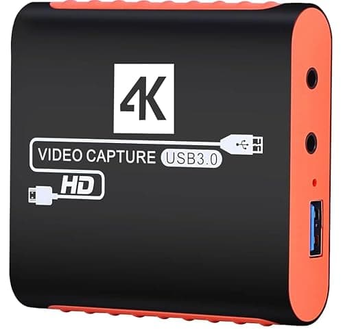 Carte de capture pour Nintendo Switch avec 4K Pass-Through, USB3.0 1080P 60FPS HDMI Video Cam Link Capture de jeu pour le streaming...