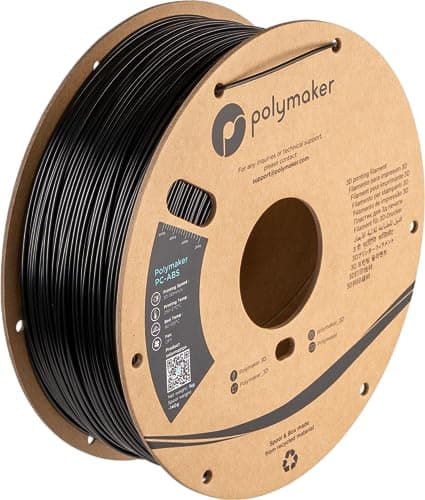 Polymaker PC-ABS Filament 1.75mm, Black Polycarbonate 3D Printer Filament 1.75mm Blend with ABS 1kg - Tough and Heat Resistant