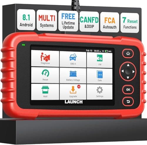 Lancez le scanner OBD2 CRP123X V3.0 Elite, outil d'analyse de mise à jour WiFi gratuit à vie 2026, FCA SGW, CANFD et DoIP, SAS/accélérateur/frein/BMS/D-P-F/huile/ABS Service...