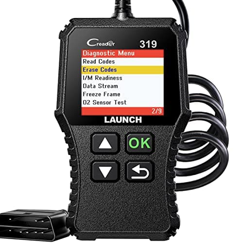 LAUNCH CR319 Scanner OBD2, dernier lecteur de code universel amélioré, vérification des défauts du moteur/capteur O2/Test EVAP avec recherche DTC, outil d'analyse de diagnostic CAN...