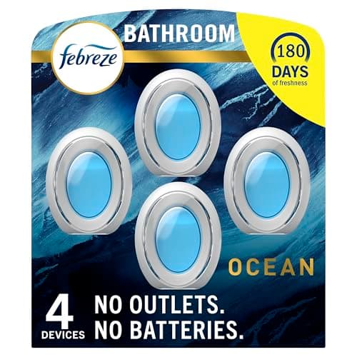 Febreze Small Spaces Air Freshener, Odor-Fighting, Plug In Alternative, Air Fresheners for Home and Bathroom and Kitchen, Closet Air Fresheners,...