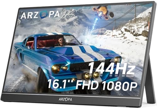 ARZOPA 16.1'' 144Hz Portable Gaming Monitor, 106% sRGB 1080P FHD Kickstand Portable Monitor with HDR, Ultra Slim, Eye Care, External Second Screen...