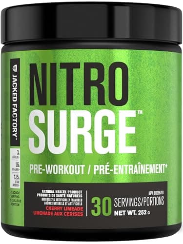 NITROSURGE Pre Workout Supplement - Endless Energy, Instant Strength Gains, Clear Focus, Intense Pumps - Nitric Oxide Booster & Preworkout Powder...