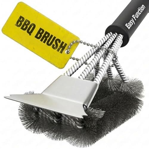 Easy Function Wood Grill Scraper - Wooden BBQ Grill Brush Cleaner Alternative - Enjoy Safe & Bristle Free Barbecue