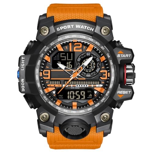Digital Watches for Men Military Sport Outdoor Waterproof Mens Watches Multifunctional Alarm Stopwatch Cool Digital Analog Wrist Watches