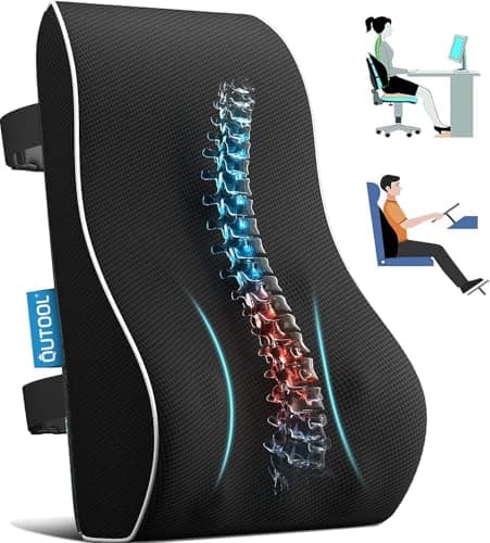 Oreiller de soutien lombaire pour chaise de bureau, coussin de dossier de bureau pour une assise longue, oreiller de soutien dorsal en maille respirante pour bureau, voiture, ordinateur, chaise de jeu...
