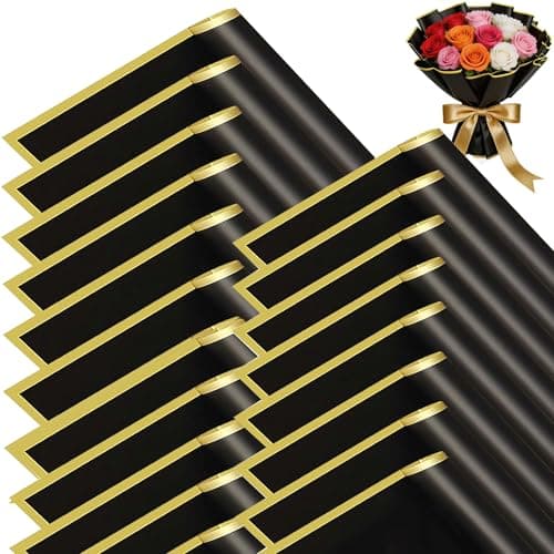DMIMIA 20 feuilles de papier d'emballage de fleurs, papier d'emballage de bouquet floral imperméable pour l'artisanat de bricolage, emballage cadeau, bouquet de magasin de fleurs...