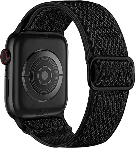 Bande élastique Lerobo compatible avec Apple Watch Band 44 mm 45 mm 42 mm 49 mm 46 mm Bracelet de sport en nylon à boucle solo pour iWatch Ultra 3 2 1 SE SE2 SE3...