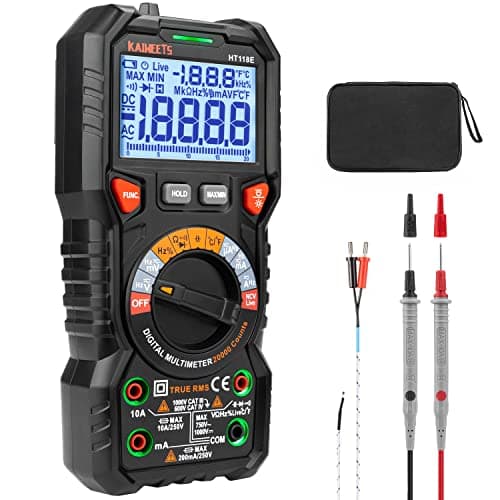 KAIWEETS HT118E Digital Multimeter TRMS 20000 Counts with Higher Resolution Auto-Ranging Voltmeter Accurately Measures Voltage Current Resistance...