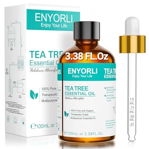 ENYORLI Huile essentielle d'arbre à thé 3,38 FL.Oz – Huile essentielle d'aromathérapie 100 % naturelle pour diffuseur de peau, cadeau d'anniversaire pour femme et homme
