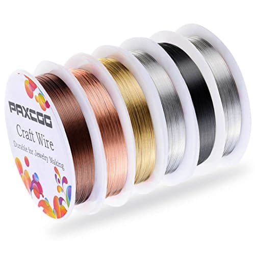 Paxcoo 6 Pack Jewelry Beading Wire for Jewelry Making Supplies and Craft (24 Gauge)