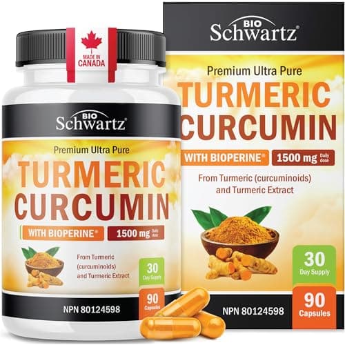 Turmeric Curcumin 1500mg | Turmeric Supplements + Black Pepper | Joint Pain Relief & Anti Inflammatory Pills | High Potency Curcumin Supplements...