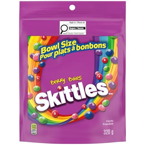 SKITTLES, Berry Chewy Candy, Bowl Size Bag, 320g