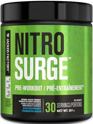 NITROSURGE Pre Workout Supplement - Endless Energy, Instant Strength Gains, Clear Focus, Intense Pumps - Nitric Oxide Booster & Powerful Preworkout...