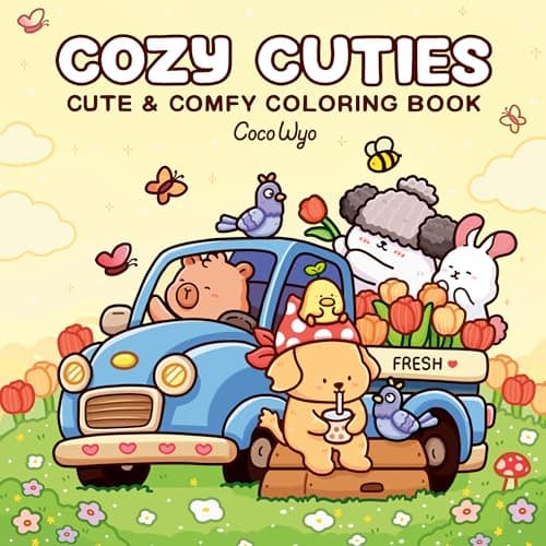 Cosy Cuties : Livre de coloriage pour adultes et enfants