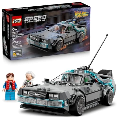 LEGO Speed Champions Time Machine from Back to The Future Building Toy for Kids - Pretend Play & Display Car Toy W/2 Build Modes for Boys & Girls,...