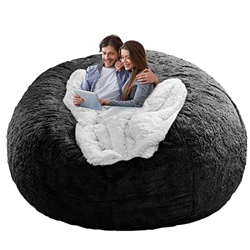 YudouTech Housse de pouf sans rembourrage, grande housse de canapé-lit lavable en velours PV doux et moelleux pour adultes, salon, chambre à coucher...