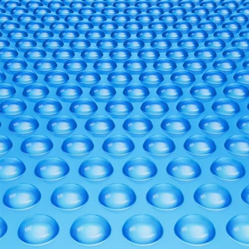 VEVOR Couverture solaire de piscine, couverture solaire rectangulaire de 24 x 12 pieds pour piscines, couverture solaire de piscine creusée hors sol, couvertures solaires de 12 mil bleues