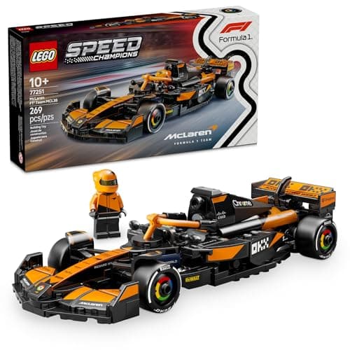 LEGO Speed Champions McLaren F1 Team MCL38 Race Car Toy - Building Set for Kids, Boys & Girls, Ages 10+ - Toy Car for F1