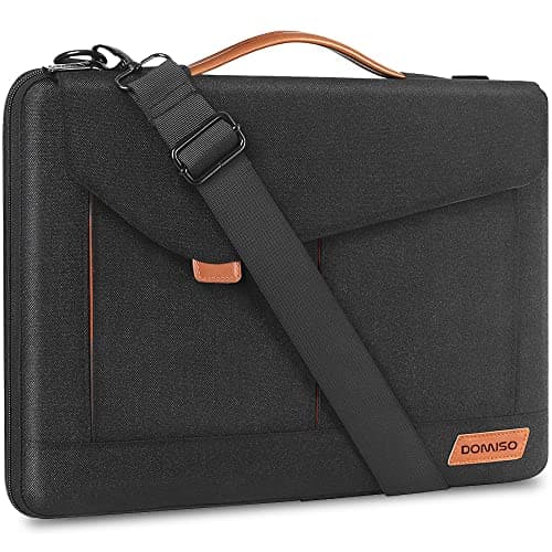 DOMISO Sacoche pour ordinateur portable 15-15,6 pouces Sac à bandoulière résistant à l'eau pour ThinkPad L580/16" MacBook Pro/IdeaPad 320/Dell XPS 15/HP...