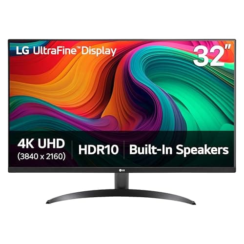 Moniteur LG 32UR500K-B ultrafin 4K UHD 32 pouces HDR10, contrôle à l'écran, mode lecteur, anti-scintillement, conception sans bordure, HDMIx2 DisplayPort, stéréo...