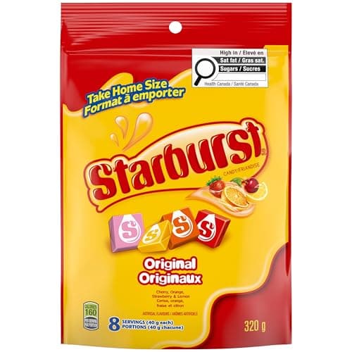 STARBURST, Bonbons à mâcher originaux, en sachet à emporter, 320 g