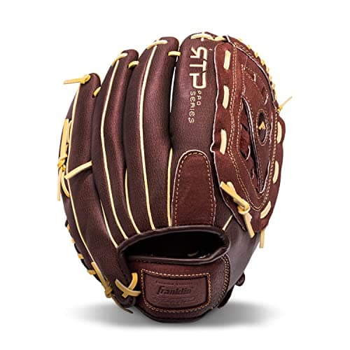 Franklin Sports Baseball Gloves - RTP Pro Baseball Fielding Glove - Infield, Outfield Glove - 12.5" Basket Web, Brown, (Model: 22556)