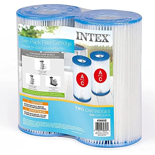 Cartouche filtrante de piscine INTEX 29002E Type A : pour pompes de filtration INTEX – Facile à nettoyer – Papier Dacron – Filtration efficace – Lot de deux