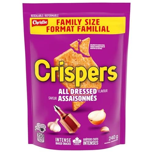 CRISPERS, All Dressed Flavour, School Snacks, Is It a Chip or a Cracker, 240 g