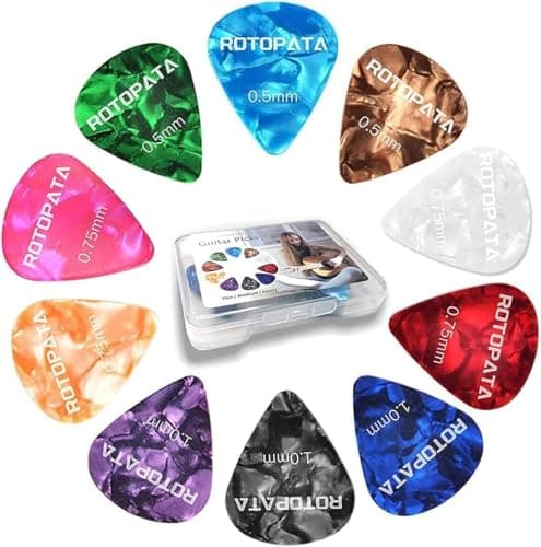 30 Pcs Guitar Picks with Storage Box for Acoustic Electric Bass Ukulele