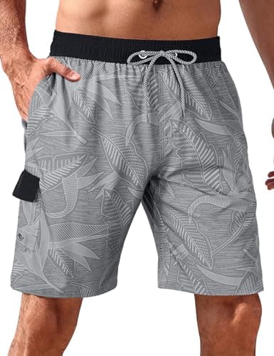 APTRO Short de bain à séchage rapide pour homme - Short de bain - HW017 - Gris 1XL