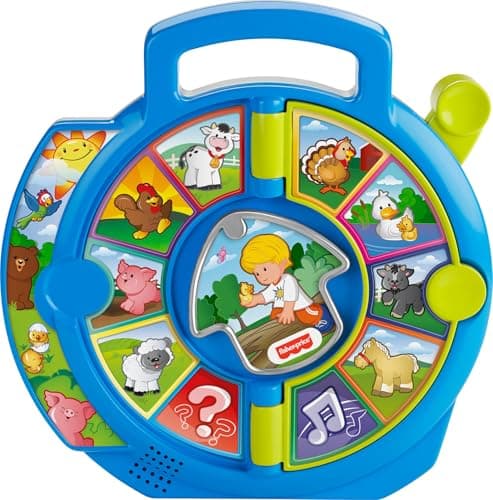 Fisher-Price Little People Toddler Learning Toy World of Animals See ‘n Say with Music and Sounds for Ages 18+ Months