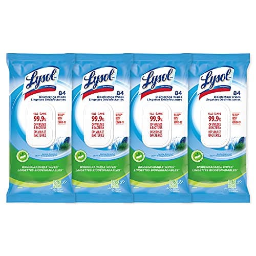 LYSOL DISINFECTING WIPES Flatpack - 4pk Spring Waterfall, 84 Count