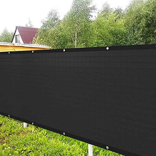 JAOTREL Privacy Fence Screen for Outdoor Decorative Fences - 5' x 25' HDPE Fabric with Durable Brass Grommets - Perfect for Privacy Barrier, Wind...