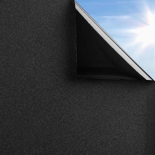 Rabbitgoo Film occultant pour fenêtre pour plus d'intimité, statique, bloquant la lumière du soleil, couverture occultante, film teinté pour fenêtre assombrissant, pour dormir pendant la journée...