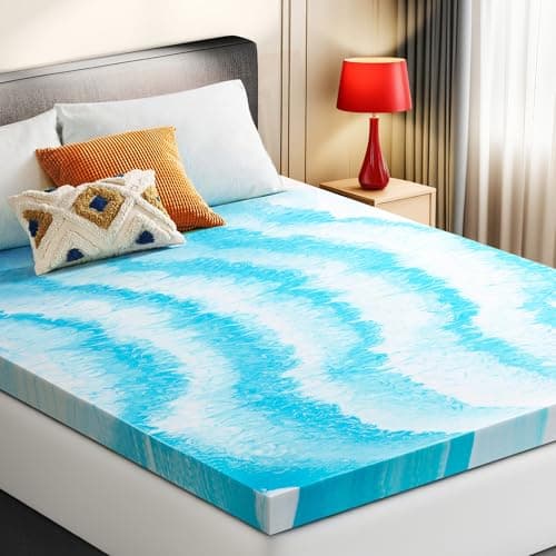 SakuraHome 2 Inch Memory Foam Mattress Topper, Soft Gel Infused Mattress Pad, Single Bed Topper, CertiPUR-US Certified, Twin Size