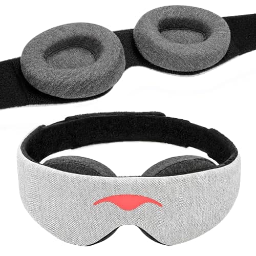 Manta Sleep Mask - 100% Light Blocking, Adjustable Sleeping Mask with Detachable Eye Cups, Ultra Comfortable for Women & Men, Zero Pressure on...