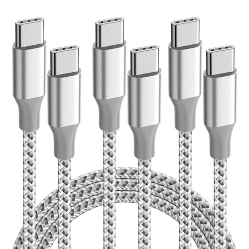 USB C Cable 3Pack USB C to USB C Cable 10FT 60W Type C Charger Nylon Braided Compatible with iPhone 17 16 Pro/15 Pro/Plus/Max/iPad/MacBook and More