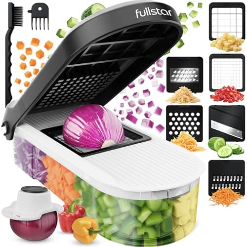 Fullstar Vegetable Chopper & Mandoline Slicer - Julienne Cutter Dicer Grater for Food Veggie Onion Cucumber Tomato Salad Potato Cheese - Kitchen...