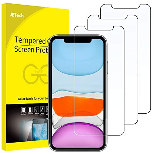 JETech Protecteur d'écran pour iPhone 11 et iPhone XR, 6,1 pouces, film en verre trempé, paquet de 3