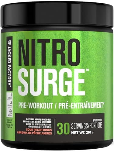 NITROSURGE Pre Workout Supplement - Endless Energy, Instant Strength Gains, Clear Focus, Intense Pumps - Nitric Oxide Booster & Preworkout Powder...